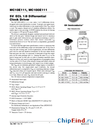 Datasheet MC100E111FNR2 manufacturer ON Semiconductor