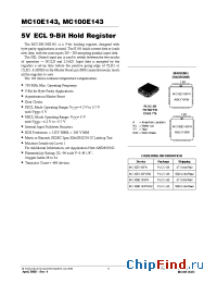 Datasheet MC100E143FNR2 manufacturer ON Semiconductor