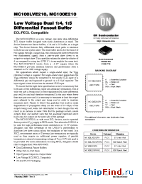 Datasheet MC100E210FN manufacturer ON Semiconductor