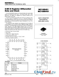 Datasheet MC100E451 manufacturer ON Semiconductor