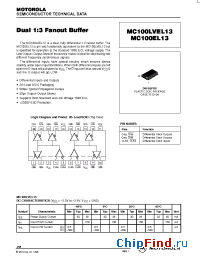 Datasheet MC100LVEL13 производства ON Semiconductor