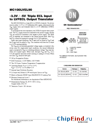 Datasheet MC100LVEL90DWR2 производства ON Semiconductor