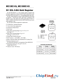 Datasheet MC10E143FNR2 manufacturer ON Semiconductor