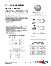 Datasheet MC10EL32DTR2 производства ON Semiconductor