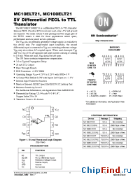 Datasheet MC10ELT21DTR2 производства ON Semiconductor