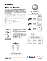 Datasheet MC10H115ML1 manufacturer ON Semiconductor