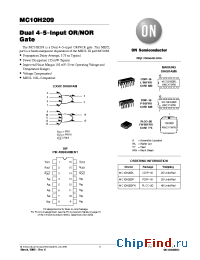 Datasheet MC10H209L производства ON Semiconductor