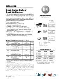 Datasheet MC14016BF производства ON Semiconductor