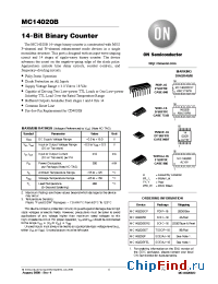 Datasheet MC14020BFL2 manufacturer ON Semiconductor