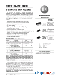 Datasheet MC14021BDR2G manufacturer ON Semiconductor