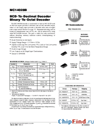 Datasheet MC14028BFEL производства ON Semiconductor
