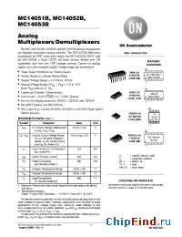 Datasheet MC14051BFL2 производства ON Semiconductor