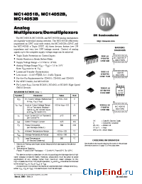 Datasheet MC14053 manufacturer ON Semiconductor