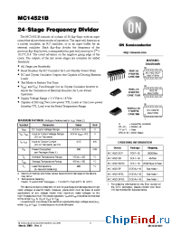 Datasheet MC14521BFR2 производства ON Semiconductor