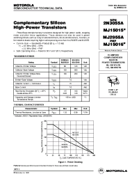 Datasheet MJ15015 manufacturer ON Semiconductor