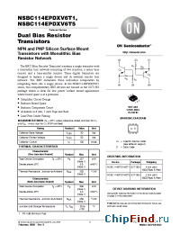 Datasheet NSBC114EPDXV6T5 manufacturer ON Semiconductor