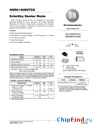 Datasheet NSR0140 manufacturer ON Semiconductor