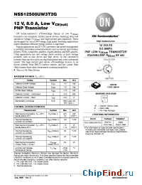 Datasheet NSS12500UW3 manufacturer ON Semiconductor