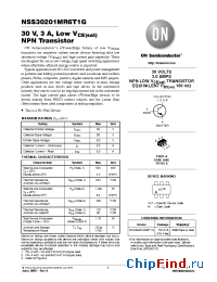 Datasheet NSS30201MR6T1G manufacturer ON Semiconductor