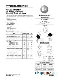 Datasheet NTB27N06T4 manufacturer ON Semiconductor