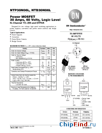 Datasheet NTB30N06LT4 manufacturer ON Semiconductor