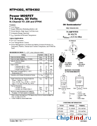 Datasheet NTB4302 manufacturer ON Semiconductor