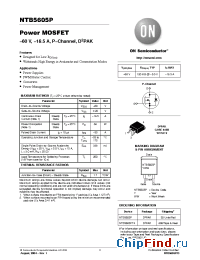 Datasheet NTB5605PT4 manufacturer ON Semiconductor
