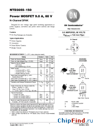 Datasheet NTD3055-150-1 manufacturer ON Semiconductor
