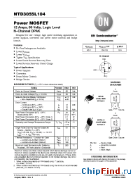 Datasheet NTD3055L104T4G manufacturer ON Semiconductor