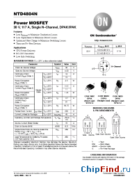 Datasheet NTD4804N-1G manufacturer ON Semiconductor