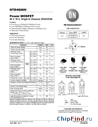 Datasheet NTD4806NT4G производства ON Semiconductor