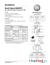Datasheet NTJD4001NT1G manufacturer ON Semiconductor