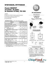 Datasheet NTP75N03R manufacturer ON Semiconductor