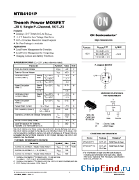 Datasheet NTR4101PT1G manufacturer ON Semiconductor
