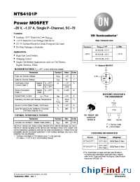 Datasheet NTS4101PT1G производства ON Semiconductor
