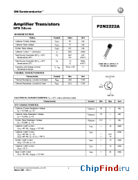 Datasheet P2N2222AZL1 производства ON Semiconductor