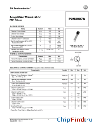 Datasheet P2N2907AZL1 manufacturer ON Semiconductor