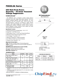 Datasheet P6KE200A manufacturer ON Semiconductor