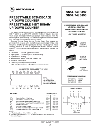 Datasheet SN54-74LS192 manufacturer ON Semiconductor
