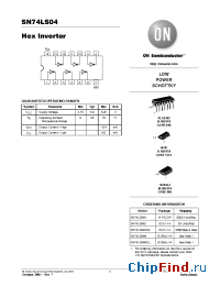 Datasheet SN74LS04MEL manufacturer ON Semiconductor