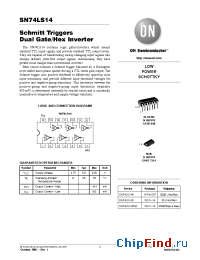 Datasheet SN74LS14 manufacturer ON Semiconductor