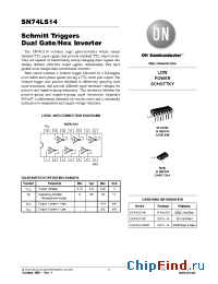 Datasheet SN74LS14MEL manufacturer ON Semiconductor