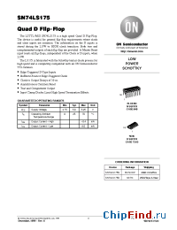 Datasheet SN74LS175MR1 manufacturer ON Semiconductor