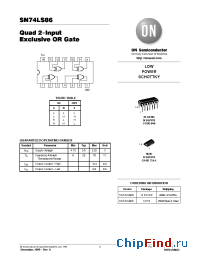 Datasheet SN74LS86D manufacturer ON Semiconductor