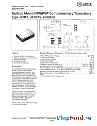Datasheet JANTX2N4854U manufacturer OPTEK