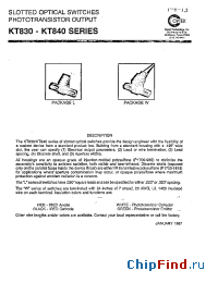 Datasheet KT836W55 manufacturer OPTEK