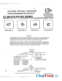 Datasheet KT860N15 manufacturer OPTEK