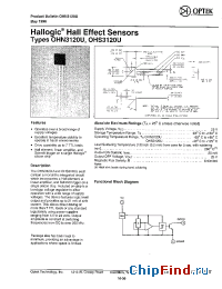 Datasheet OHN3120U manufacturer OPTEK