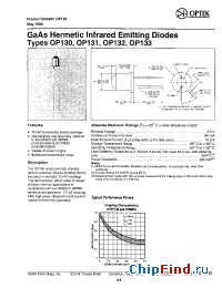 Datasheet OP131 manufacturer OPTEK