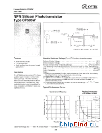 Datasheet OP505W производства OPTEK